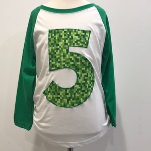 New Minecraft Number 5 Birthday T-shirt